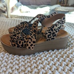 Platform Leopard Sandals-BRAND NEW